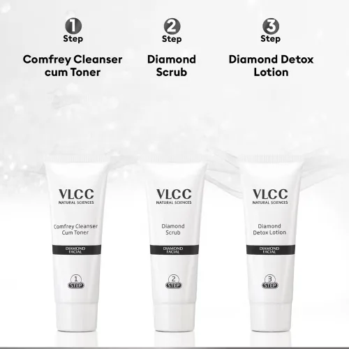 Vista 5 de VLCC Kit facial de diamante + tóner de agua de rosas gratis 300 gm + 3.4 fl oz