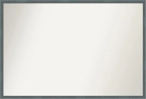 Vista 13 de Amanti Art Espejo de pared azul Dixie de 26 x 38 pulgadas, espejo rectangular rústico de baño para decoración de pared de sala de estar, marco