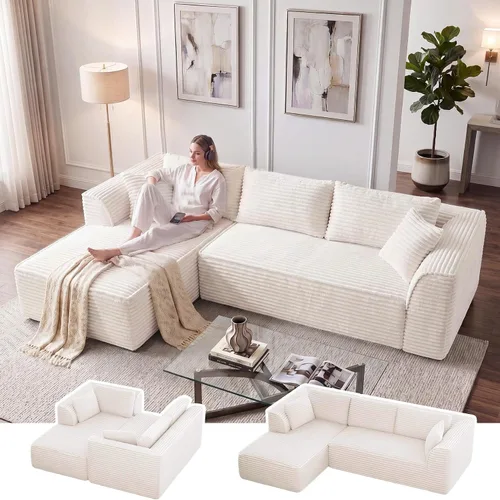 Vista 12 de Vesgantti 106" U Shaped Sectional Boneless Couch, No