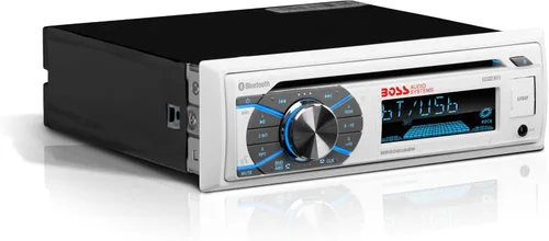 Vista 6 de BOSS Audio Systems MR500UABS Estéreo Marino para Barco – DIN Sencillo, Bluetooth, Reproductor de CD DVD, Receptor de Radio AM/FM, USB Blanco