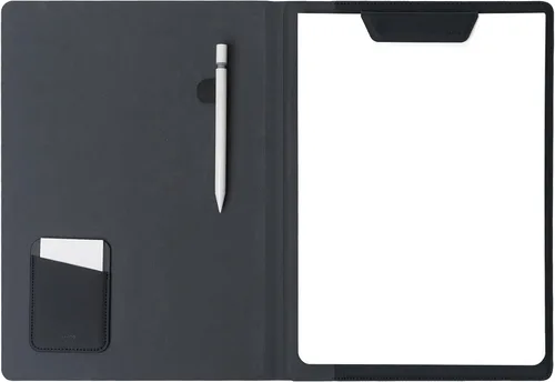 Vista 3 de LHiDS A4 Padfolio 2.0 Pro – Magnetic Business Portfolio with MagSafe Card Holder, Clipboard & Floating Stand, PU Leather Meeting Notebook for Apricot
