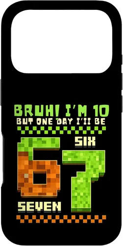 Vista 30 de Bruh I'm 10 But One-Day I'll Be 67 Retro 10th Birthday Kids Case for iPhone 17