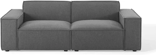 Vista 4 de Modway EEI-4111-CHA Restore - Sofá seccional de 2 piezas, color carbón