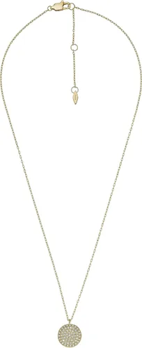 Vista 3 de Fossil - Collar con colgante de acero inoxidable en tono dorado para mujer