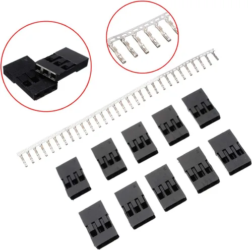 Vista 3 de CHENBO 620 unids 0.100 in/0.1 "conectores de cable de puente de cable de clavija de conector de vivienda surtido kit macho hembra conector conector