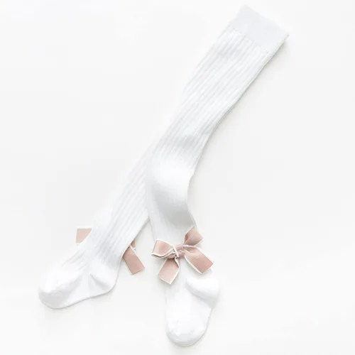 Vista 2 de vanberfia 2-8 T - Mallas de punto trenzado para niñas, medias de algodón para bebés, paquete de 3