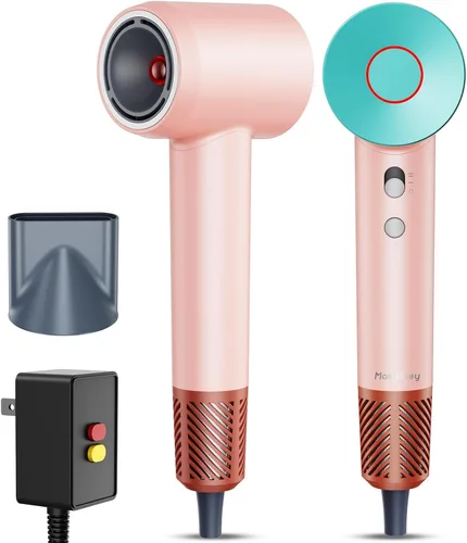 Vista 9 de Secador de pelo infrarrojo, 160000 RPM de bajo ruido para mujeres y hombres, control profesional de encrespamiento de iones negativos y sin daños
