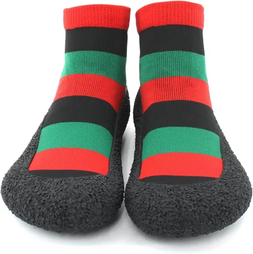 Vista 5 de Zapatos tipo calcetín descalzos para mujer y hombre, para deportes acuáticos, yoga, saltar, playa, caminar, fitness, calzado jamaicano, rasta, afro