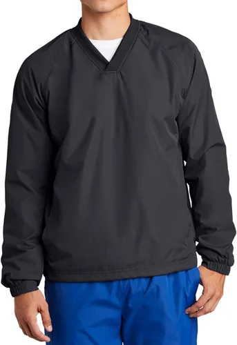 Vista 2 de Camisas atléticas de viento raglán con cuello en V para hombre en tallas regulares y grandes, XS-6XL