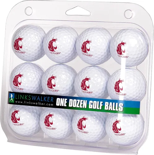 Vista 2 de LinksWalker Bolas de golf universitarias 12 bolas de regalo, tamaño reglamentario, bolas de 2 piezas