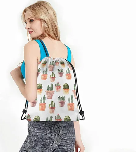 Vista 4 de Bolsas con cordón de rayas retro bohemias, mochila con cordón para gimnasio, Multi-a100, 14x16.9 Inch, Mochilas de viaje