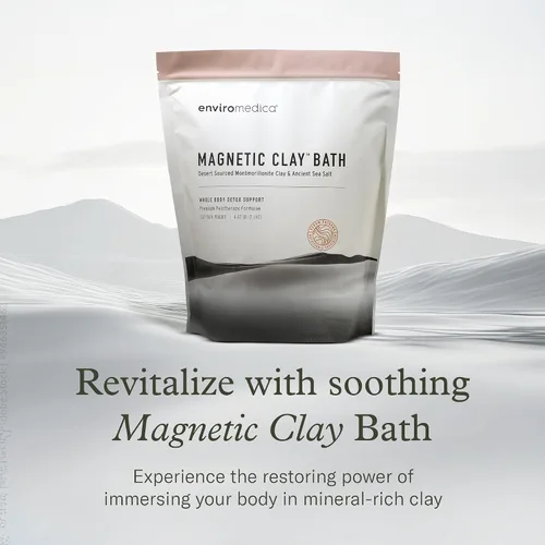 Vista 2 de Enviromedica Arcilla magnética - Escamas de baño de magnesio de minerales antiguos - Desintoxicación natural - Alta eficiencia de absorción