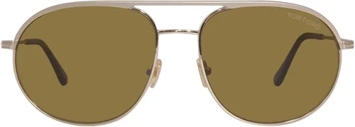 Vista 2 de Gafas de sol Tom Ford FT 0772 Gio 29E brillante oro rosa con patillas mateVintage Br