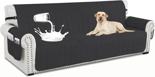 Vista 13 de XINEAGE - Funda 100% impermeable para silla y sofá para mascotas, funda antideslizante para sofá lavable, funda para silla con 1 cojín, protector