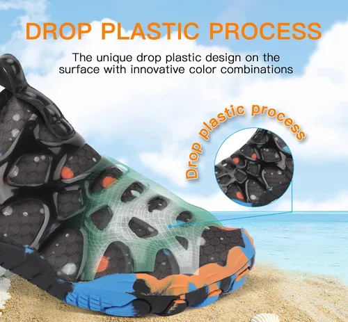 Vista 4 de SIPUHK Zapatos de agua para hombre y mujer, de secado rápido, sin cordones, para natación, surf, buceo, playa, piscina, deportes acuáticos, caminar