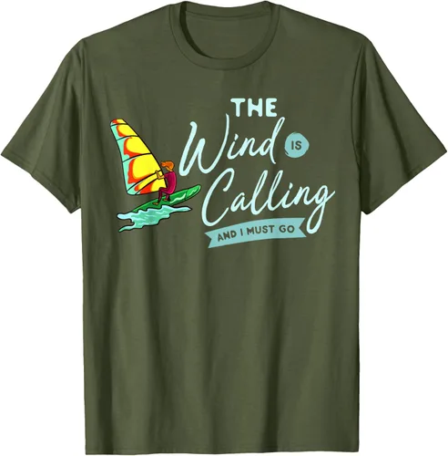 Vista 78 de Windsurfing Board Camiseta Windsurfer, Negro