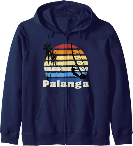 Vista 4 de Palanga Lithuania Windsurfing Windsurf Sudadera con capucha y cremallera para, Negro -, Pequeña