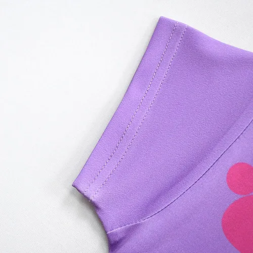 Vista 4 de Blue Puppy Costume for Toddler Girls, Blue Puppy Dress for Girls Little Pink Purple Rose