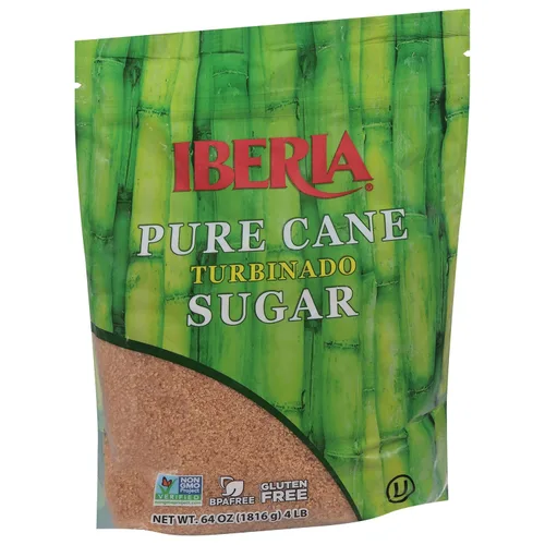 Vista 3 de Iberia Azúcar turbinado puro de caña cruda, 4 lb.