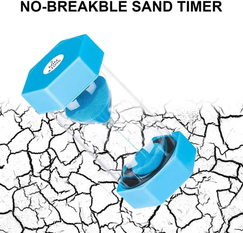 Vista 3 de Reloj de arena de 1 minuto,Reloj de arena colorido 1 minuto,Pequeño reloj de arena azul un minuto,Reloj de arena de plástico para niños