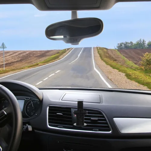 Vista 6 de UKCOCO Portavasos para automóvil con gancho de diamantes de imitación para almacenamiento de bebidas en vehículos, organizador de automóvil