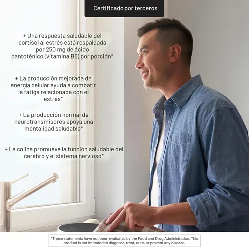 Vista 5 de THORNE - Complejo B para el estrés - Vitaminas B2, B6, B12 y folato en formas altamente absorbibles y activas - Vitamina B5 extra para apoyo