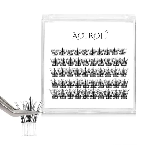 Vista 11 de ACTROL Pestañas de anime con forma de pluma, extensiones de racimo de pestañas naturales de manga individual