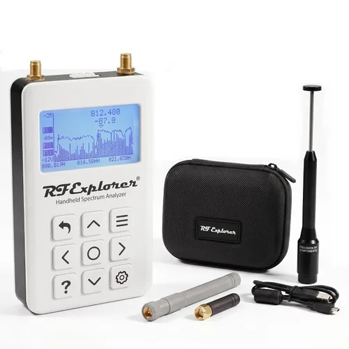 Vista 4 de LATNEX RF Explorer - Analizador digital de espectro portátil 4G Combo Plus - Delgado con estuche de transporte de aluminio