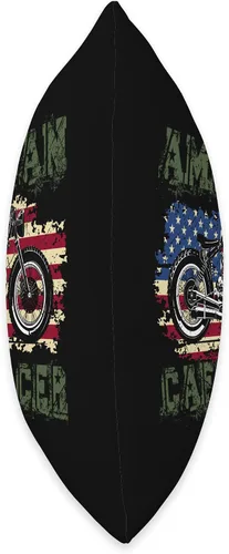 Vista 2 de American Cafe Racer Motorcycle Apparel and Merch American Cafe Racer Biker Men Women Adult Teens Boys Girls Throw Pillow, 16x16, Multicolor