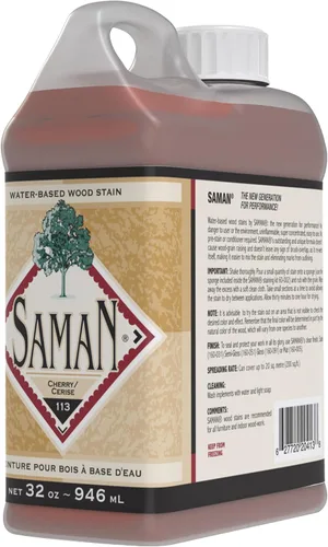 Vista 30 de SamaN Tinte interior para madera a base de agua, tinte natural para muebles, molduras, paneles de madera, gabinetes (colonial TEW-205-32, 32 oz)