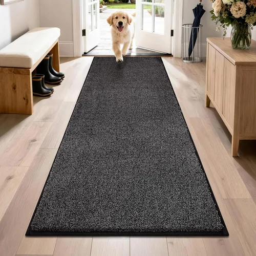 Vista 56 de PURRUGS Tapete para puerta con atrapamiento de suciedad, 20 x 31.5 pulgadas, antideslizante, lavable a máquina, tapete para puerta de perro, tapete