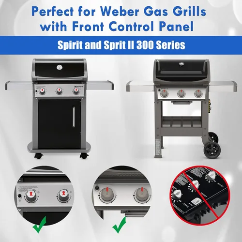 Vista 4 de Spirit E-310 Piezas 7636 Barras aromatizantes Quemadores Piezas de repuesto para Weber Spirit y Spirit II Serie 300 Spirit S-310 E-315 S-315 E-330