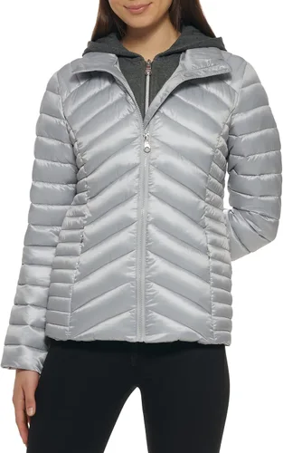 Vista 3 de GUESS Chaqueta ligera y plegable para mujer, acolchada de transición
