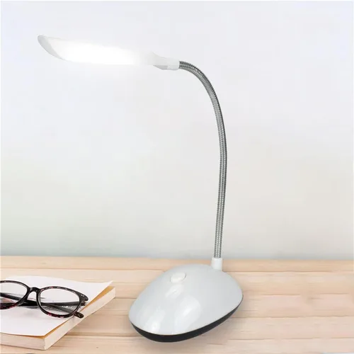 Vista 5 de ONWRACE Lámpara de escritorio ajustable flexible lámpara de mesa conveniente seguro blanco