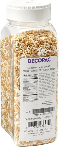 Vista 19 de DECOPAC Bloom Sweet Bloom Deluxe Fusion Mix, 26 onzas, chispas de caramelo elegantes en recipiente portátil, chispas comestibles para pasteles