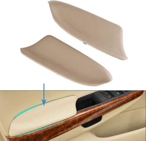 Vista 3 de LUJUNTEC Paneles de reposabrazos de puerta delantera para 2008-2012 para Honda Accord - Cubiertas de panel de puerta beige (2PCS)