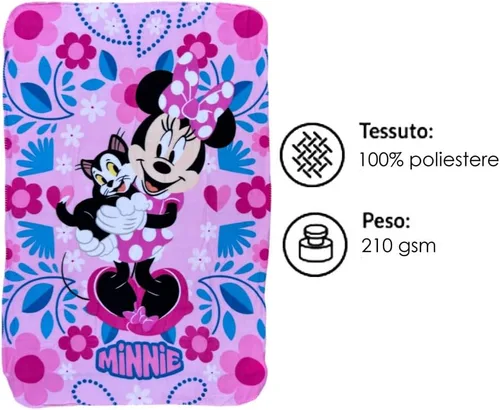 Vista 4 de MinnieMouse The Coolest Mouse in the World - Manta ligera y elegante (blanco)