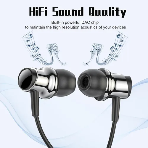Vista 3 de Auriculares USB C para Samsung S25 S24 S23 Ultra FE S22 A55 A54 Auriculares con Cable Magnéticos Intrauditivos Tipo C con Micrófono Control