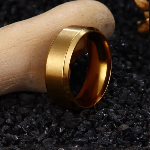 Vista 6 de Jstyle Anillos de acero inoxidable para hombres, anillo de boda, banda simple y genial, 0.315 in de ancho, 3