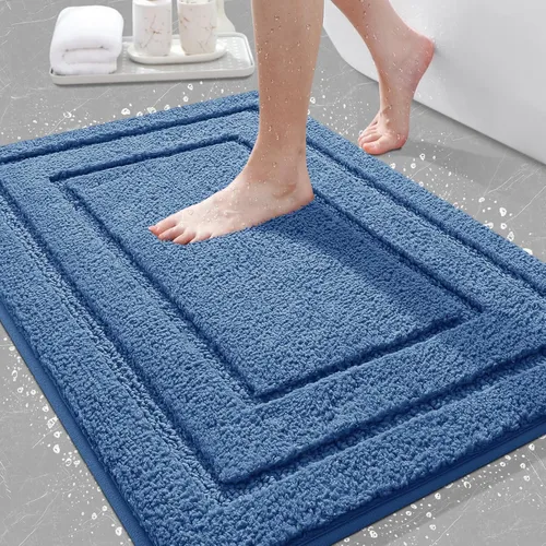 Vista 15 de IM HOME Tapetes de baño, felpa ultra suave, de microfibra esponjosa, absorbente, parte trasera antideslizante, lavable a máquina, tapetes para suelo