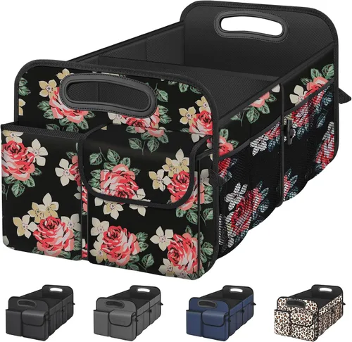 Vista 11 de Femuar Organizador de maletero de automóvil, organizador de almacenamiento de automóvil con gran capacidad, impermeable, plegable, organizador