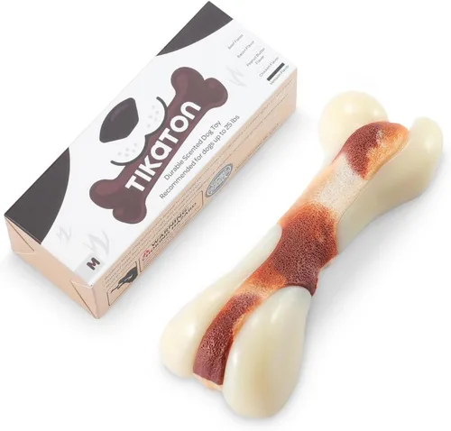 Vista 3 de Tikaton - Juguetes masticables para perros para masticadores agresivos, sabor a venado, juguetes duraderos para masticar para dentición de cachorros