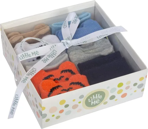 Vista 3 de Little Me Paquete de 8 calcetines para bebé temática de animales de 0 a 12 meses Multi
