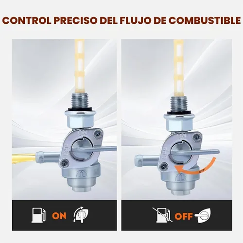 Vista 4 de Hipa Interruptor de válvula de cierre del tanque de combustible 28-1783-V para generador motor tanque de combustible grifo manguera de 1/4 "Equipo
