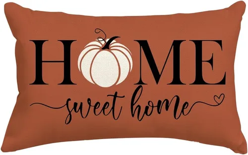 Vista 10 de RABUSOFA Almohadas de Otoño Fundas Decorativas de Cojín, Fundas de Almohada de Otoño de 16x16 Pulgadas, Fundas de Almohada de Calabaza para Acción