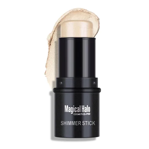 Vista 8 de Ownest Resaltador en barra, iluminador en crema brillante para cara y cuerpo, iluminador facial sutil brillante, construible, mezclable, bálsamo