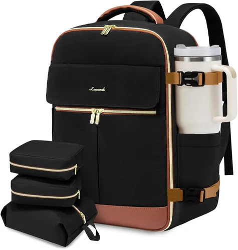 Vista 20 de LOVEVOOK: mochila de transporte de 40L, mochila de viaje para mujer con 3 cubos de embalaje