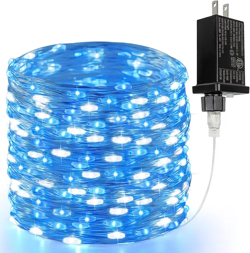 Vista 17 de Guirnalda de luces LED enchufables de 33 pies, impermeable, para exteriores e interiores, 8 modos con temporizador, luz de Navidad, decoración
