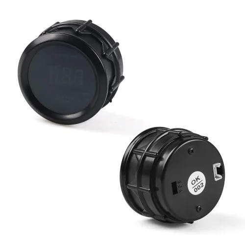 Vista 3 de Dynoracing - Medidor digital de temperatura de agua LED azul de 2 pulgadas, 2.047 in, 104.0-302.0 °F con adaptador de sensor de tubería