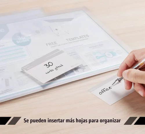 Vista 3 de ABSOFINE Paquete de 25 carpetas de sobres de plástico transparente, tamaño carta A4, 100% transparente, cierre de gancho y bucle, bolsillo para 25